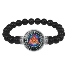 Браслет из черного агата Узлы любви BSBA-009