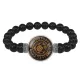Браслет из черного агата Месяц и Солнце BSBA-019