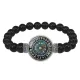 Браслет из черного агата Астрологическая мандала BSBA-020