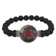 Браслет из черного агата Пентаграмма и Дерево жизни BSBA-021