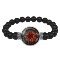 Браслет из черного агата Волшебная звезда BSBA-023