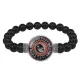 Браслет из черного агата Волки Инь-Ян BSBA-025