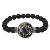 Браслет из черного агата Ворон BSBA-027