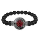 Браслет из черного агата Пентаграмма BSBA-028