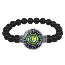 Браслет из черного агата Руна Феху BSBA-030