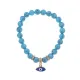 Браслет Глаз (от сглаза и порчи) синт.камень Бирюза 8мм BS-CR-0065