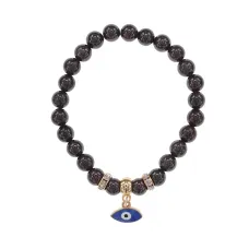 Браслет Глаз (от сглаза и порчи) нат.камень Гранат 8мм BS-CR-0066