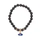 Браслет Глаз (от сглаза и порчи) нат.камень Гранат 8мм BS-CR-0066