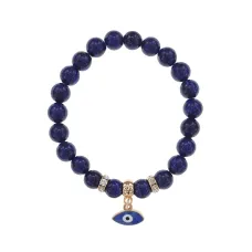 Браслет Глаз (от сглаза и порчи) нат.камень Лазурит 8мм BS-CR-0070