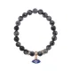 Браслет Глаз (от сглаза и порчи) нат.камень Снежный обсидиан 8мм BS-CR-0074