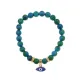 Браслет Глаз (от сглаза и порчи) синт.камень Хризоколла 8мм BS-CR-0081