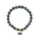 Браслет Глаз (от сглаза и порчи) синт.камень Цоизит 8мм BS-CR-0082