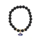 Браслет Глаз (от сглаза и порчи) нат.камень Черный агат 8мм BS-CR-0083
