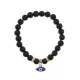 Браслет Глаз (от сглаза и порчи) синт.камень Шунгит 8мм BS-CR-0084