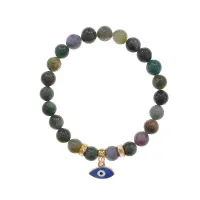 Браслет Глаз (от сглаза и порчи) нат.камень Яшма 8мм BS-CR-0085