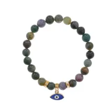 Браслет Глаз (от сглаза и порчи) нат.камень Яшма 8мм BS-CR-0085