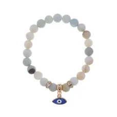 Браслет Глаз (от сглаза и порчи) нат.камень Амазонит 8мм BS-CR-0086