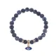 Браслет Глаз (от сглаза и порчи) нат.камень синий Африк. агат 8мм BS-CR-0087