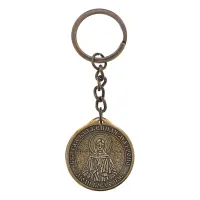 Брелок Святая Матрона/Николай Чудотворец, латунь, 8,5х3см V-BM027