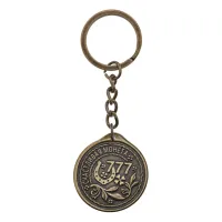 Брелок Счастливая монета/Денежный магнит, латунь, 8,5х3см V-BM028