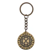 Брелок Денежный магнит/Антистресс, латунь, 8,5х3см V-BM030