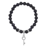 Браслет Ключ (Счастье) синт.камень Синий авантюрин 8мм BS-CR-0092