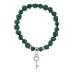 Браслет Ключ (Счастье) синт.камень Малахит 8мм BS-CR-0102