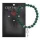 Браслет Ключ (Счастье) синт.камень Малахит 8мм BS-CR-0102