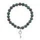 Браслет Ключ (счастье) синт.камень Цоизит 8мм BS-CR-0112