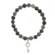 Браслет Ключ (счастье) нат.камень Яшма 8мм BS-CR-0115