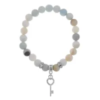 Браслет Ключ (Счастье) нат.камень Амазонит 8мм BS-CR-0116