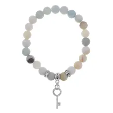 Браслет Ключ (Счастье) нат.камень Амазонит 8мм BS-CR-0116