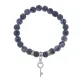Браслет Ключ (Счастье) нат.камень синий Африк. агат 8мм BS-CR-0117