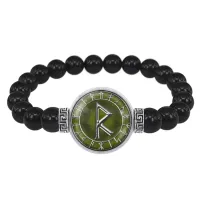 Браслет из черного агата Радуга BSBA-043