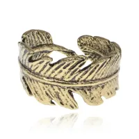 Безразмерное кольцо Перо, цвет бронзовый KL019-02