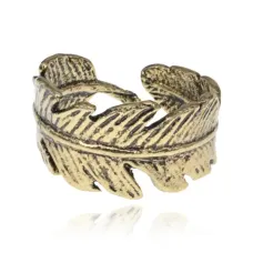 Безразмерное кольцо Перо, цвет бронзовый KL019-02