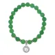 Браслет Знаки Зодиака - Дева с нат.камнем Нефрит 8мм BSZ04-06