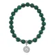 Браслет Знаки Зодиака - Весы с синт.камнем Малахит 8мм