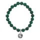 Браслет Знаки Зодиака - Козерог с синт.камнем Малахит 8мм