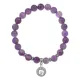 Браслет Знаки Зодиака - Дева с нат.камнем Аметист 8мм BSZ04-18