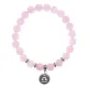 Браслет Знаки Зодиака - Весы с синт.камнем Розовый кварц 8мм BSZ04-19