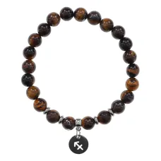 Браслет Знаки Зодиака - Стрелец с нат.камнем Тигровый глаз 8мм BSZ04-21