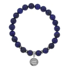 Браслет Знаки Зодиака - Водолей с нат.камнем Лазурит 8мм BSZ04-23
