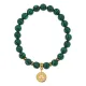 Браслет Знаки Зодиака - Весы с синт.камнем Малахит 8мм BSZ05-07