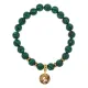 Браслет Знаки Зодиака - Козерог с синт.камнем Малахит 8мм BSZ05-10