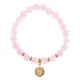Браслет Знаки Зодиака - Телец с синт.камнем Розовый кварц 8мм BSZ05-14