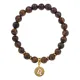 Браслет Знаки Зодиака - Лев с нат.камнем Тигровый глаз 8мм BSZ05-17