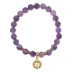 Браслет Знаки Зодиака - Дева с нат.камнем Аметист 8мм BSZ05-18
