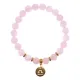 Браслет Знаки Зодиака - Весы с синт.камнем Розовый кварц 8мм BSZ05-19