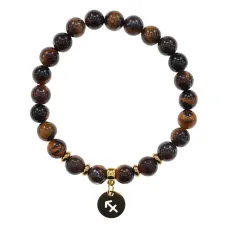 Браслет Знаки Зодиака - Стрелец с нат.камнем Тигровый глаз 8мм BSZ05-21